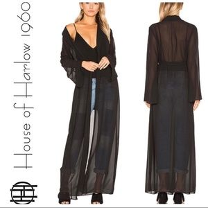 House of Harlow x Revolve Ruby Duster Black Jacket Small 🖤